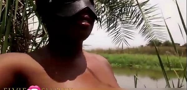 Horny tribe woman outdoor